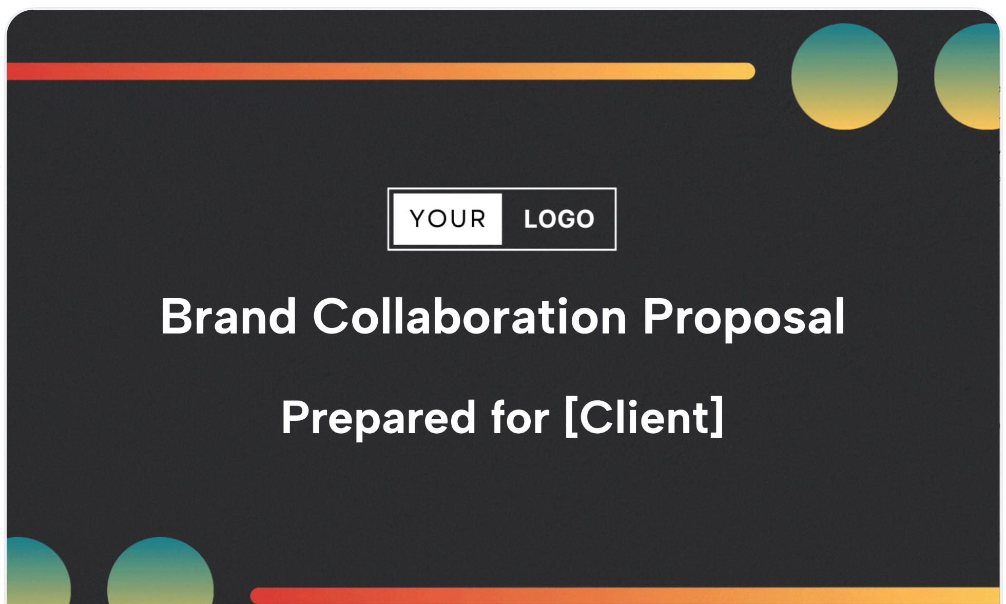 a brand collaboration proposal prepared for a client