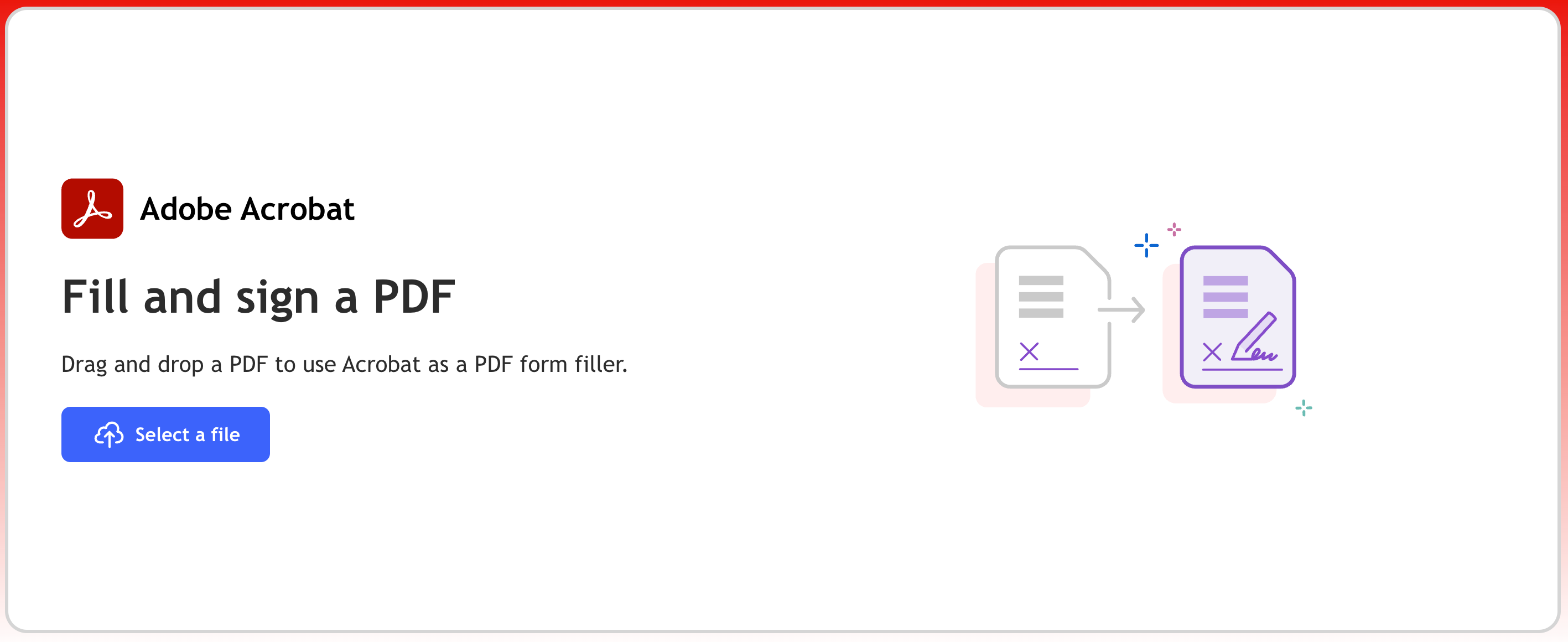 a screenshot of adobe acrobat fill and sign a pdf