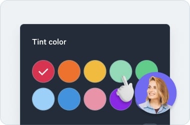 Choose custom colors to reflect your brand