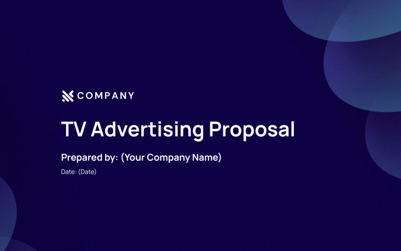 Preview of TV Advertising Proposal Template