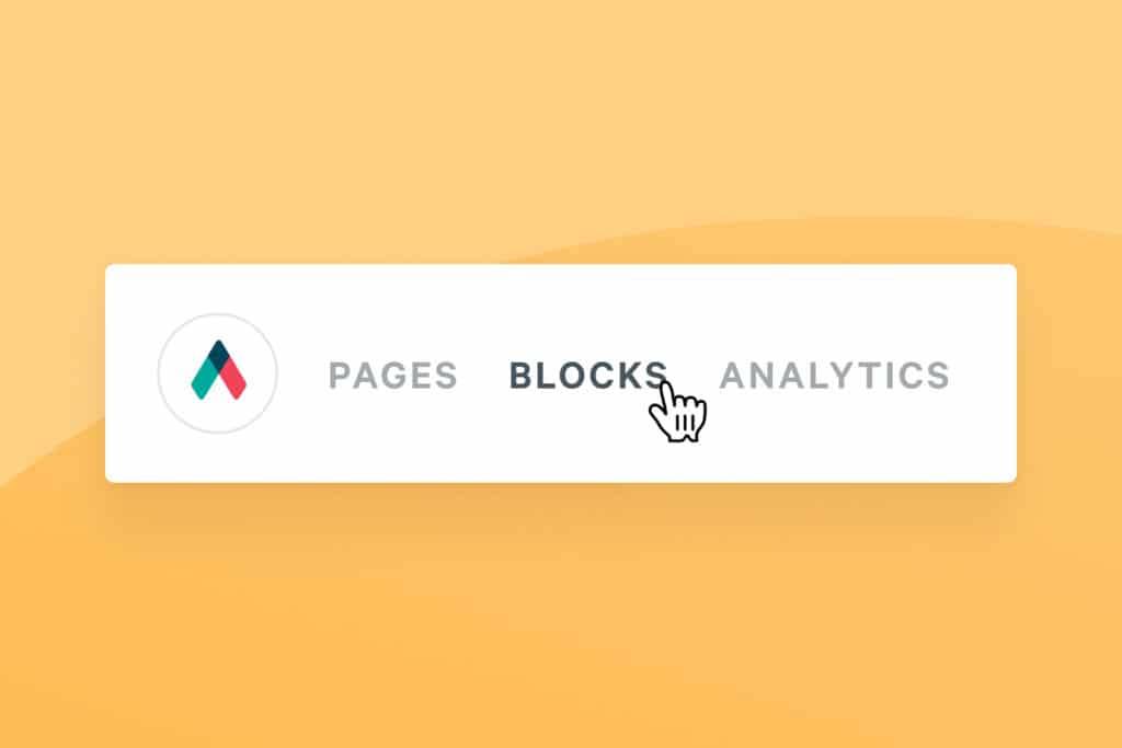 selecting blocks section in Qwilr