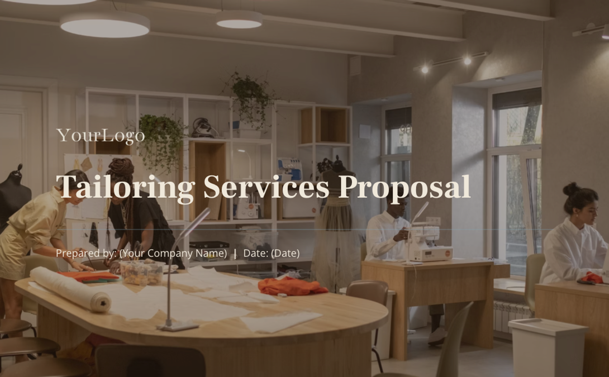 a tailoring services proposal is prepared by your company name