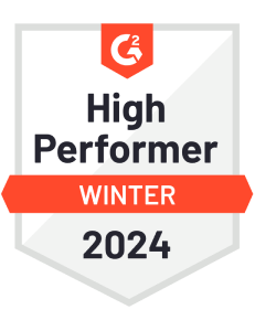 G2 High Performer, Winter 2024 award