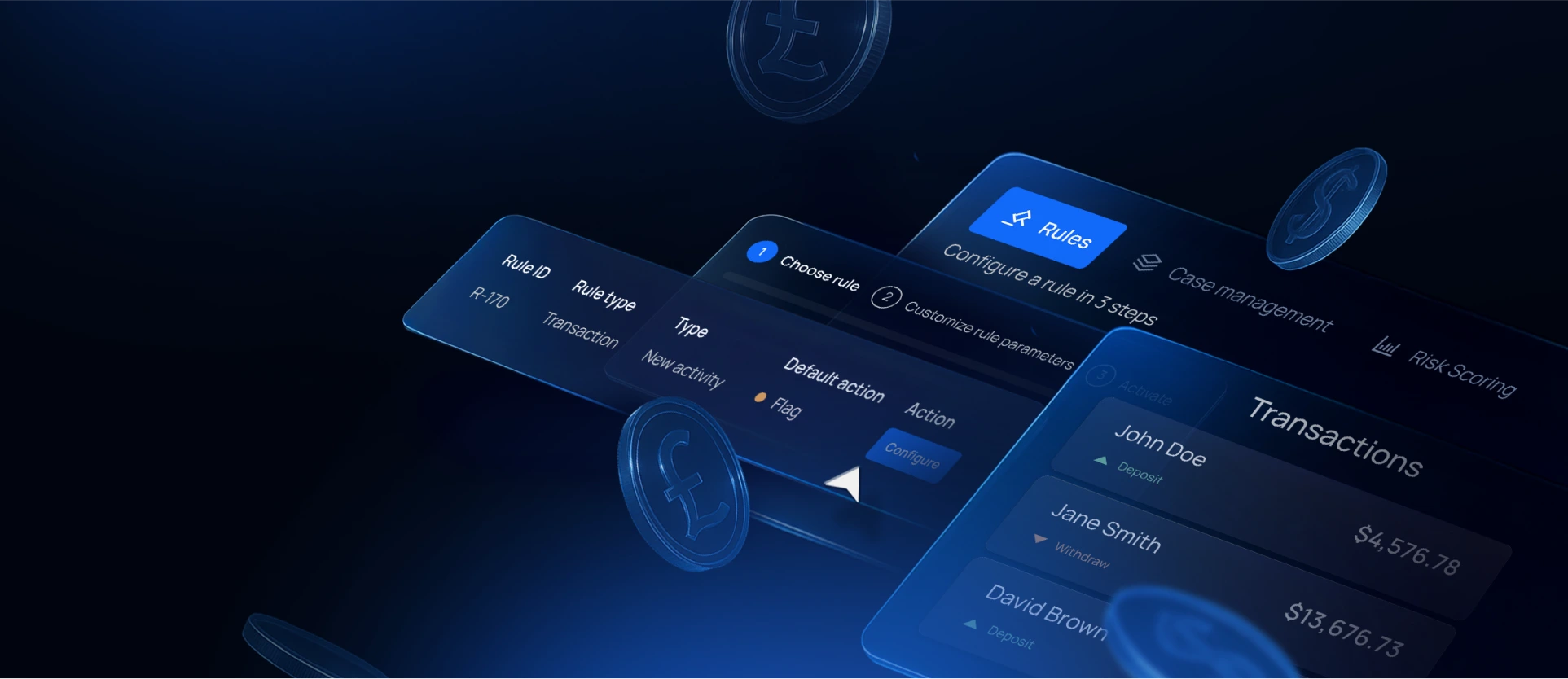 a computer screen displays a list of transactions