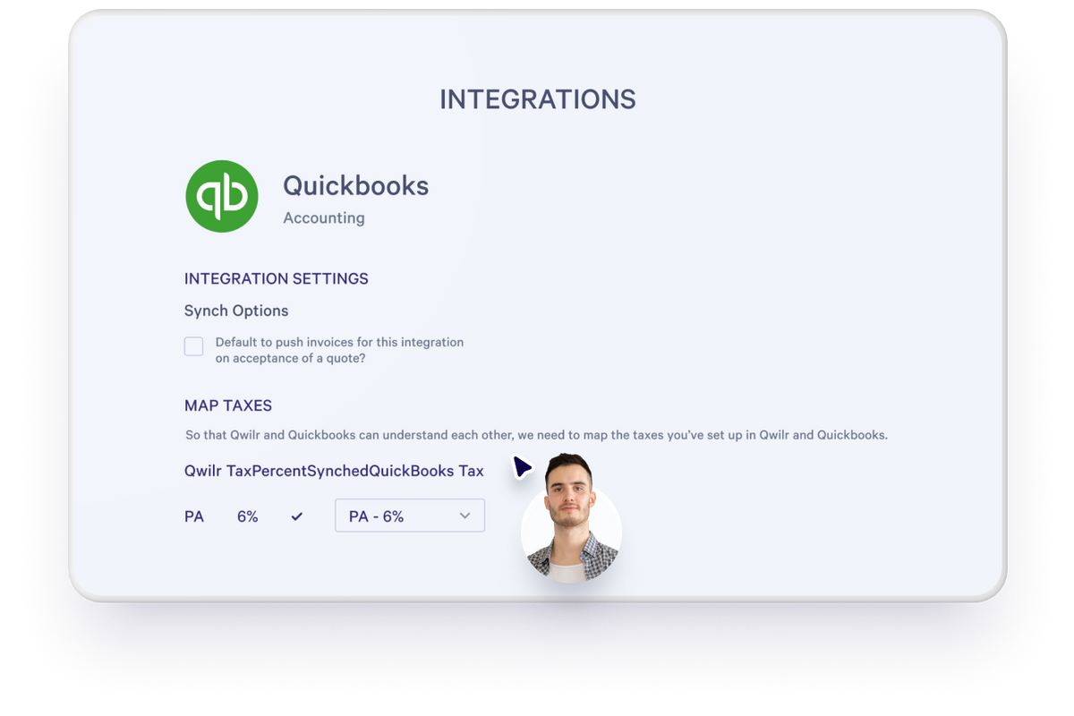 Easily map your data from Qwilr to Quickbooks