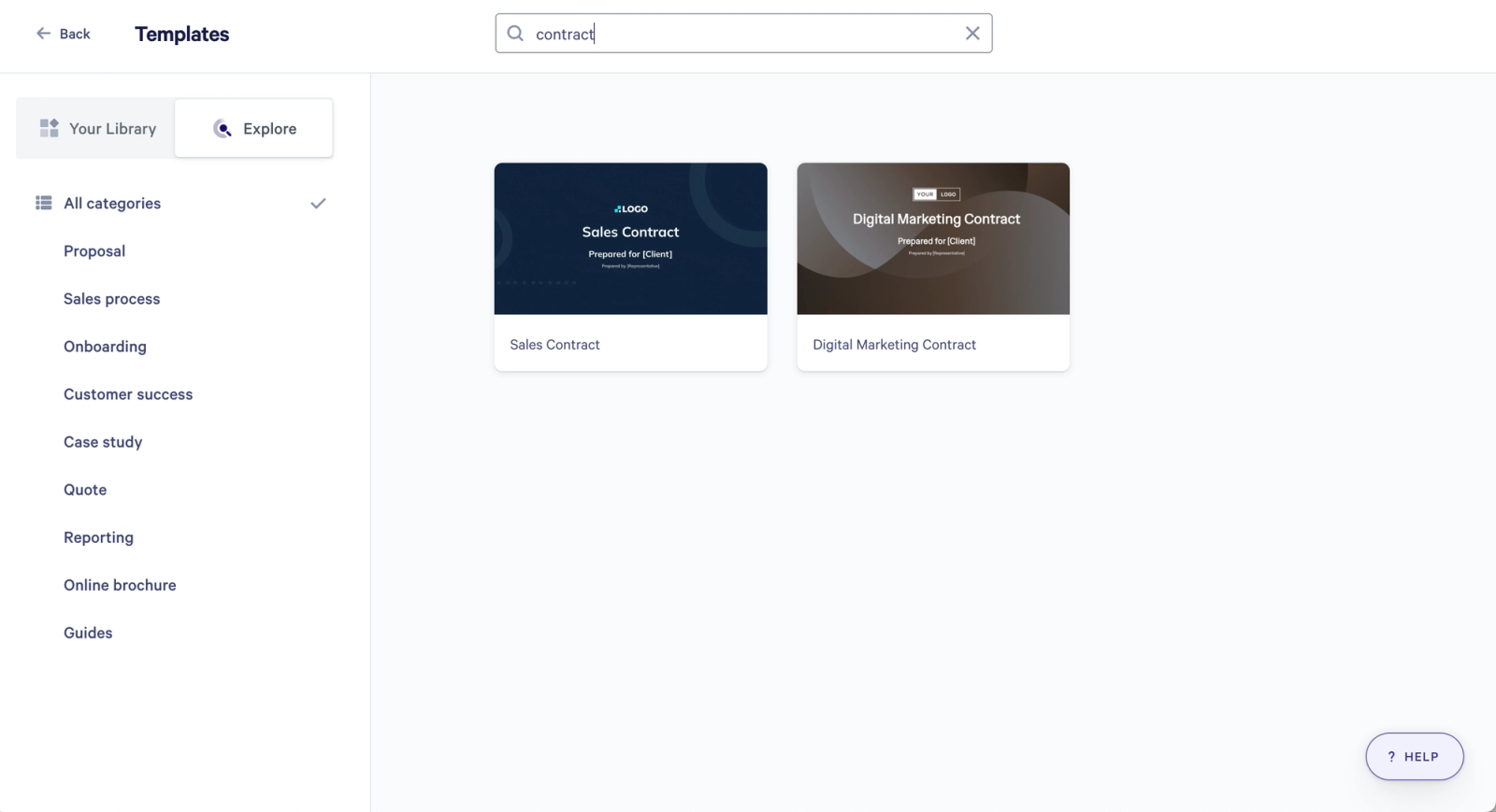 a screenshot of the templates page of a website