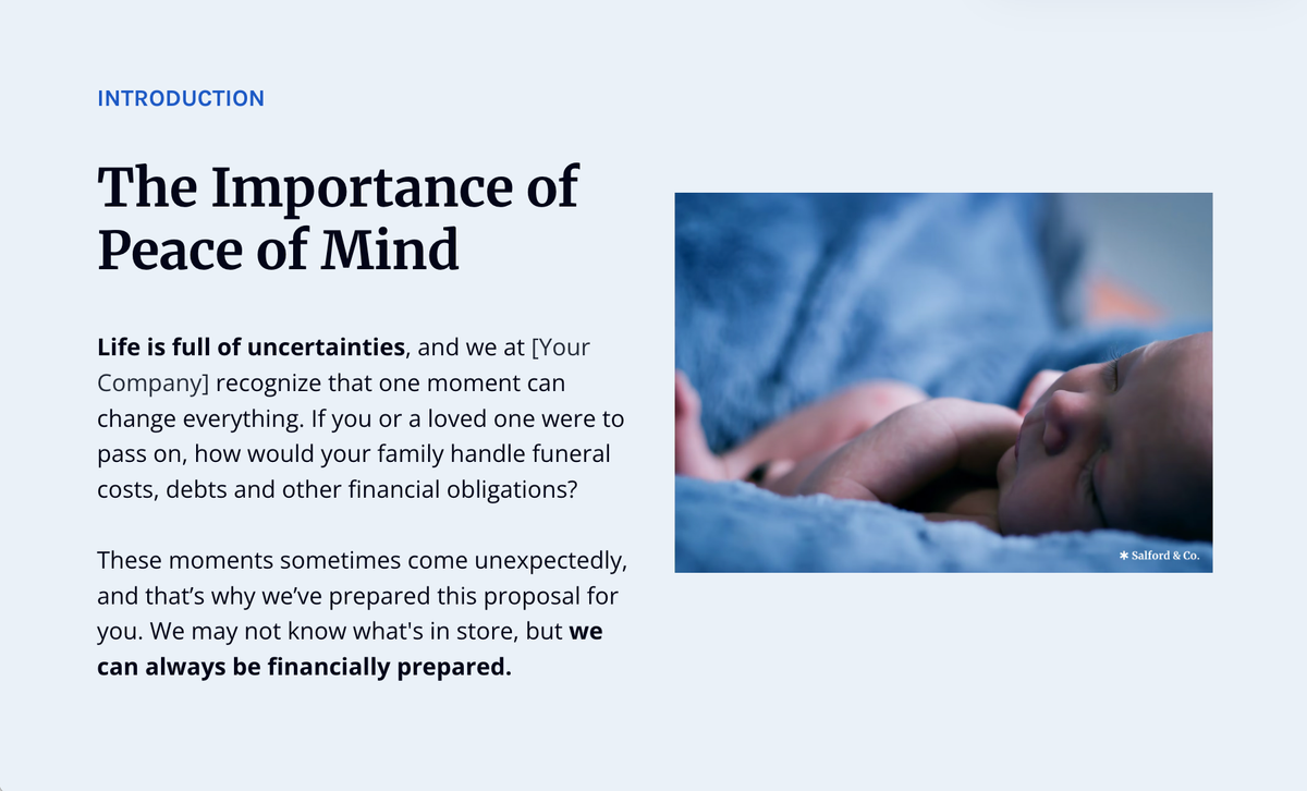 an introduction page for the importance of peace of mind