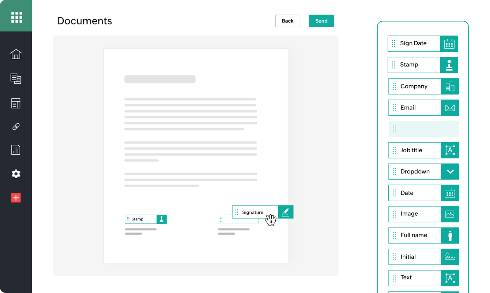 Zoho interface
