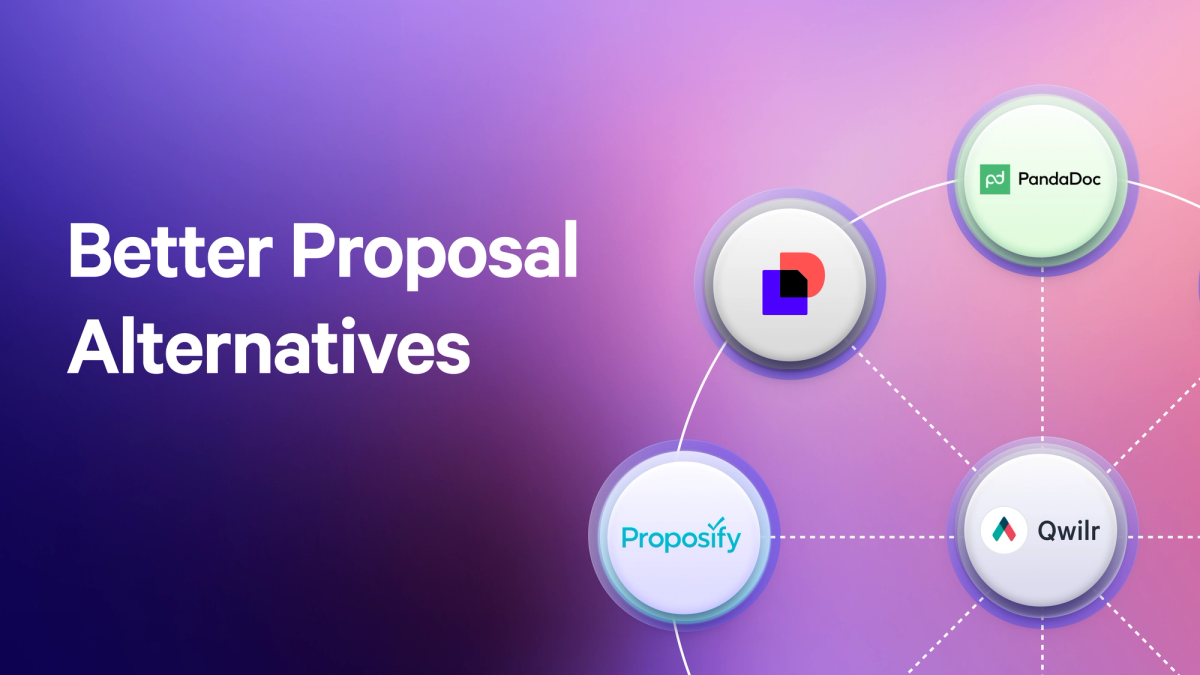 a purple background with the words better proposal alternatives