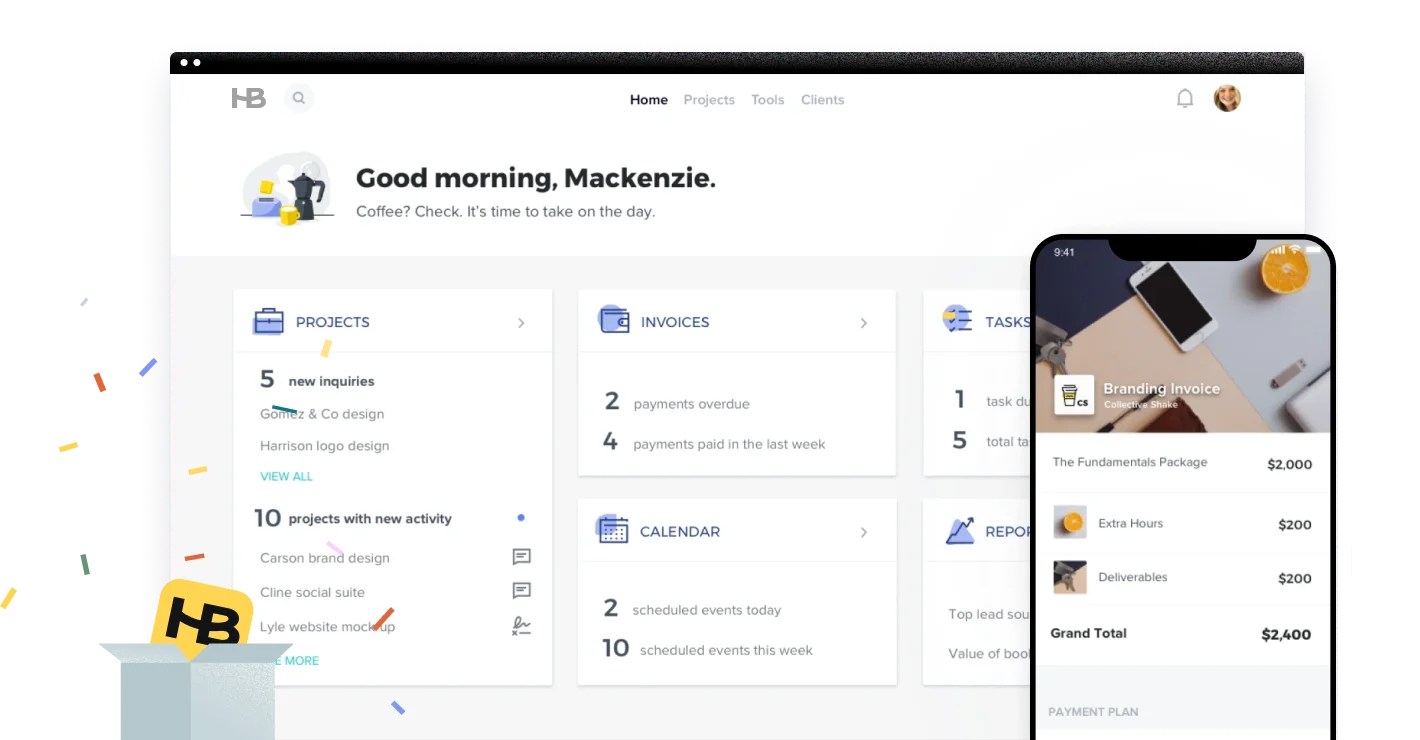 a screenshot of a dashboard for a company called mackenzie