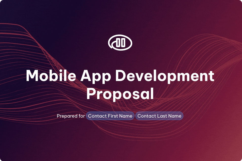 a mobile app development proposal is prepared for contact first name and contact last name