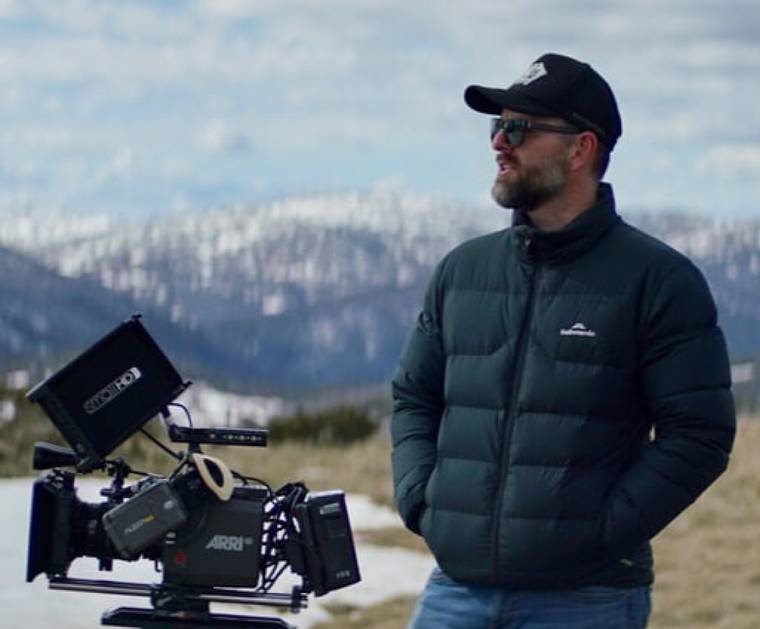 Cinematographer Adam Howden on location filming Taubmans TV commercial