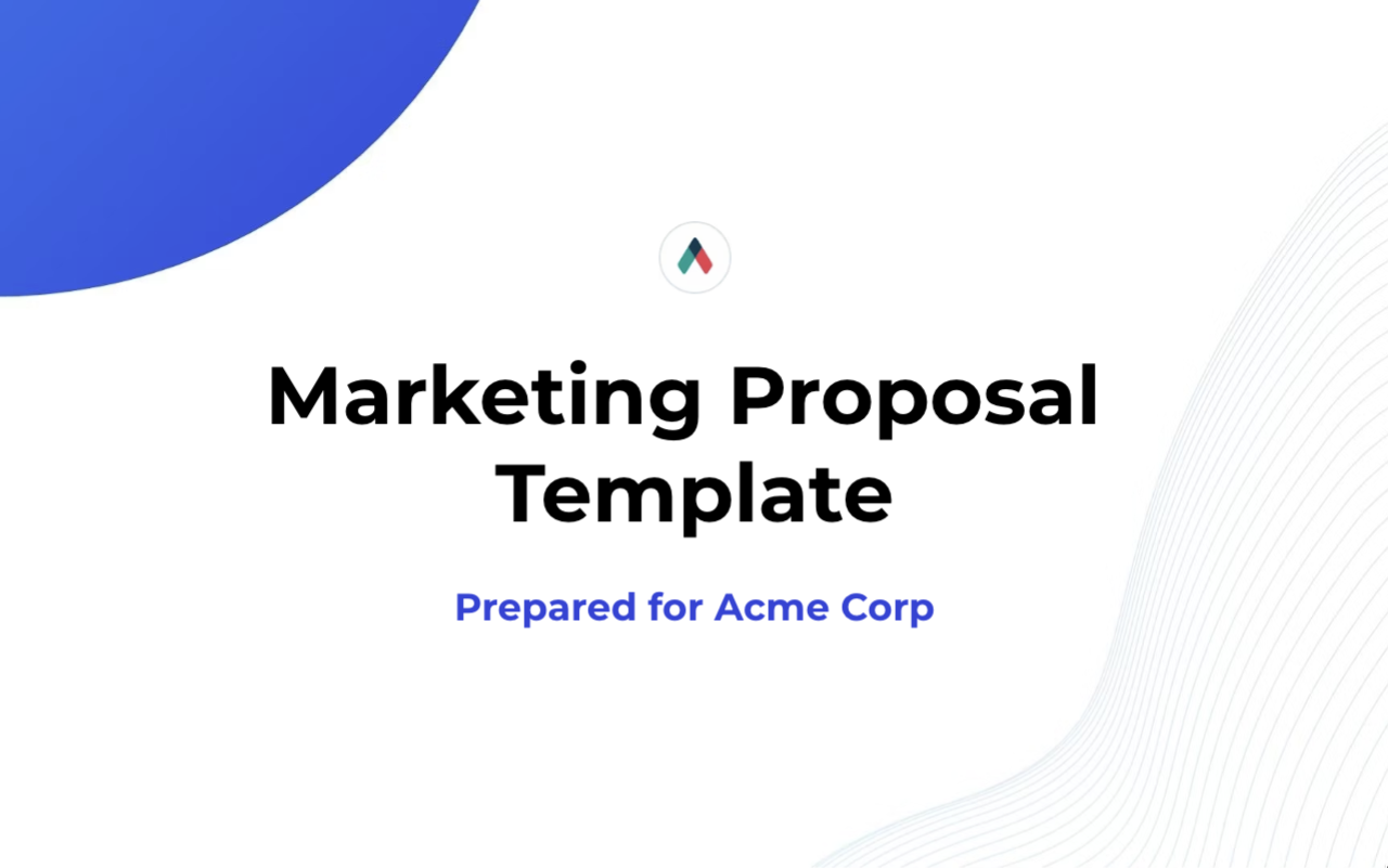 Preview of Marketing Proposal Template