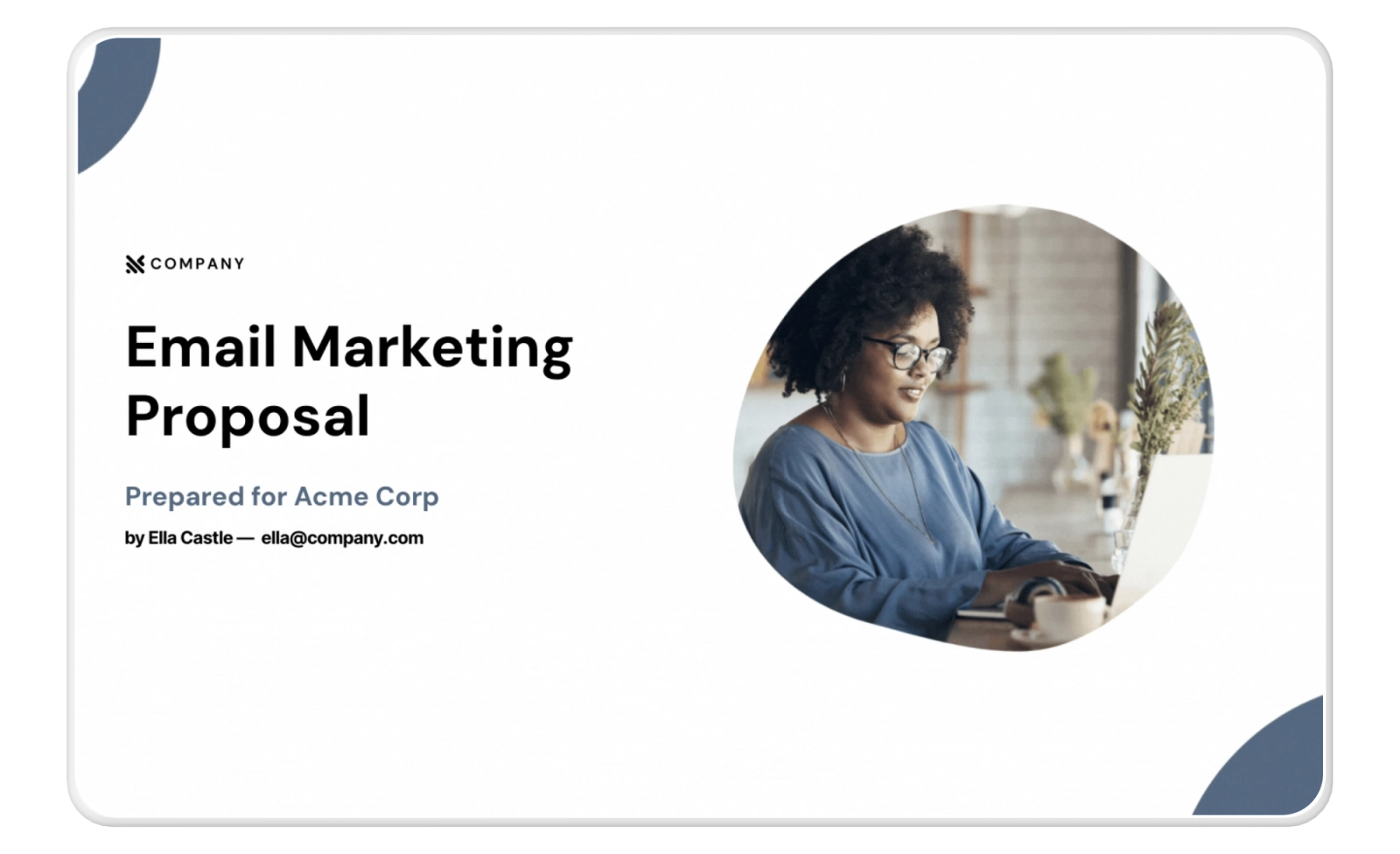 Email marketing proposal example