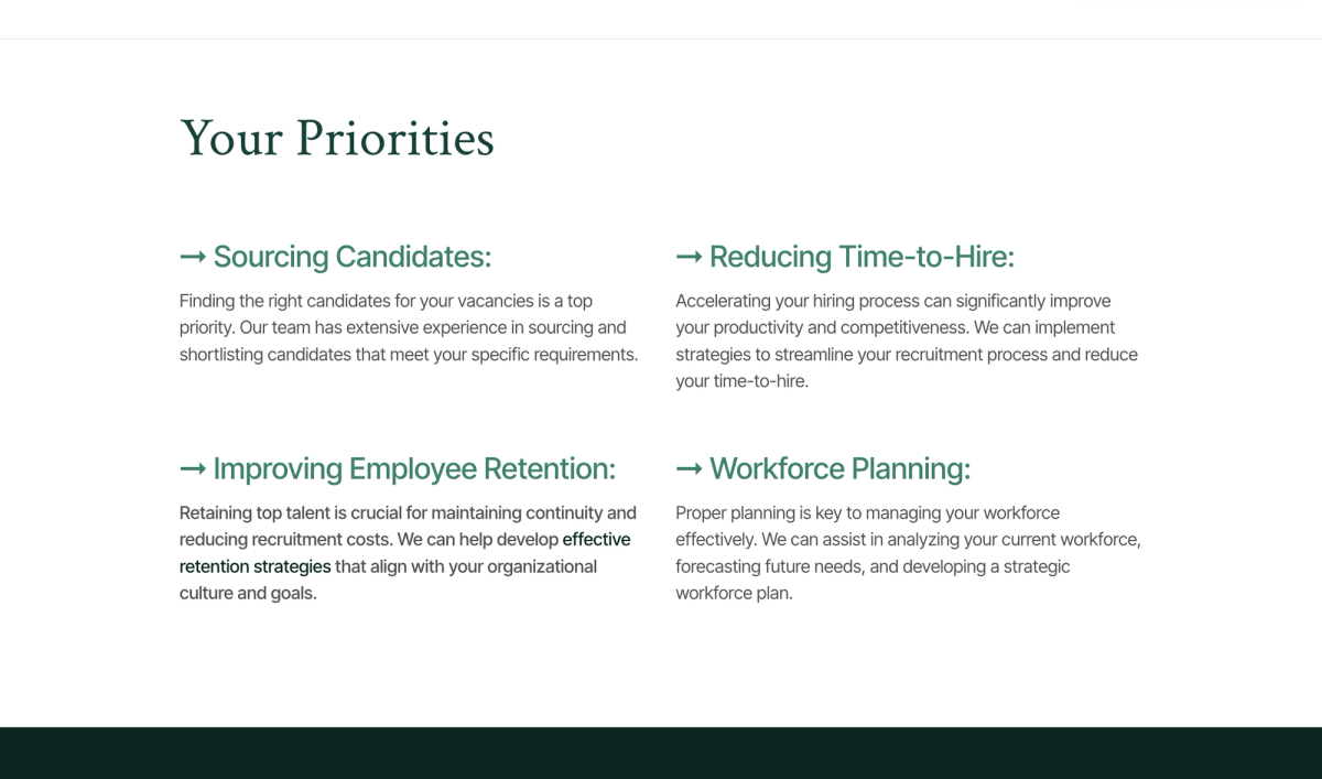 a page that says your priorities on it