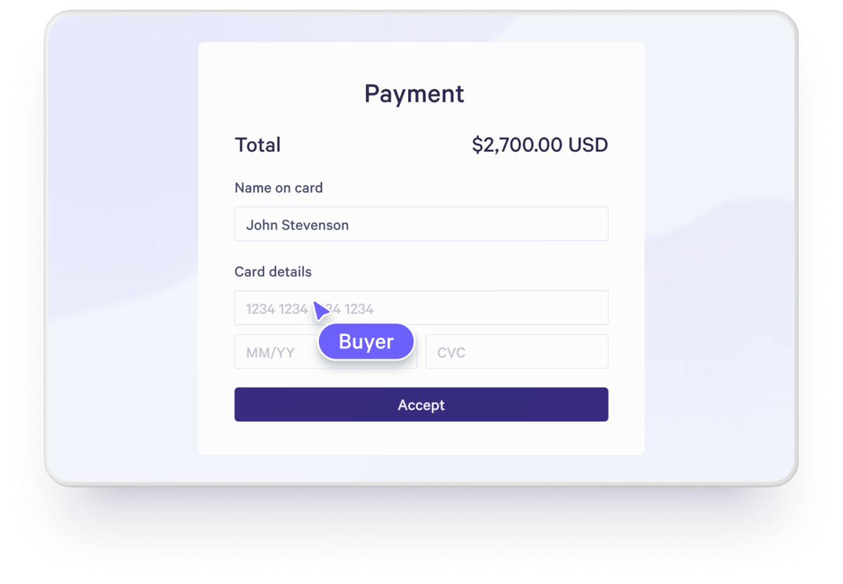 Get paid instantly with our Stripe integration