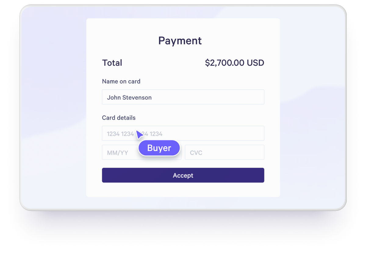 Get paid instantly with our Stripe integration