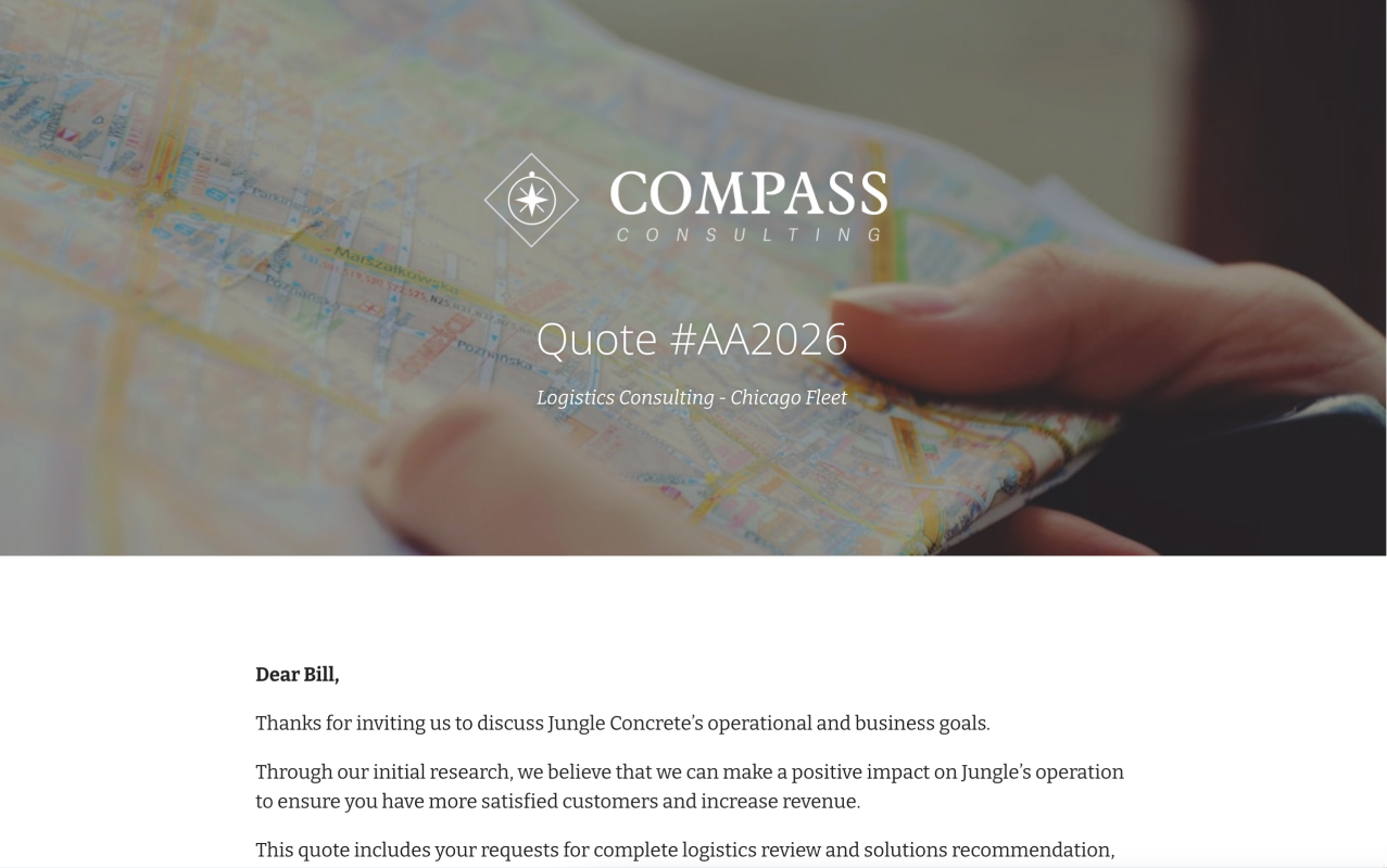 Preview of Consulting Quote Template