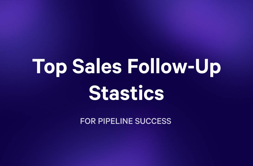 top sales follow-up statistics for pipeline success on a purple background .