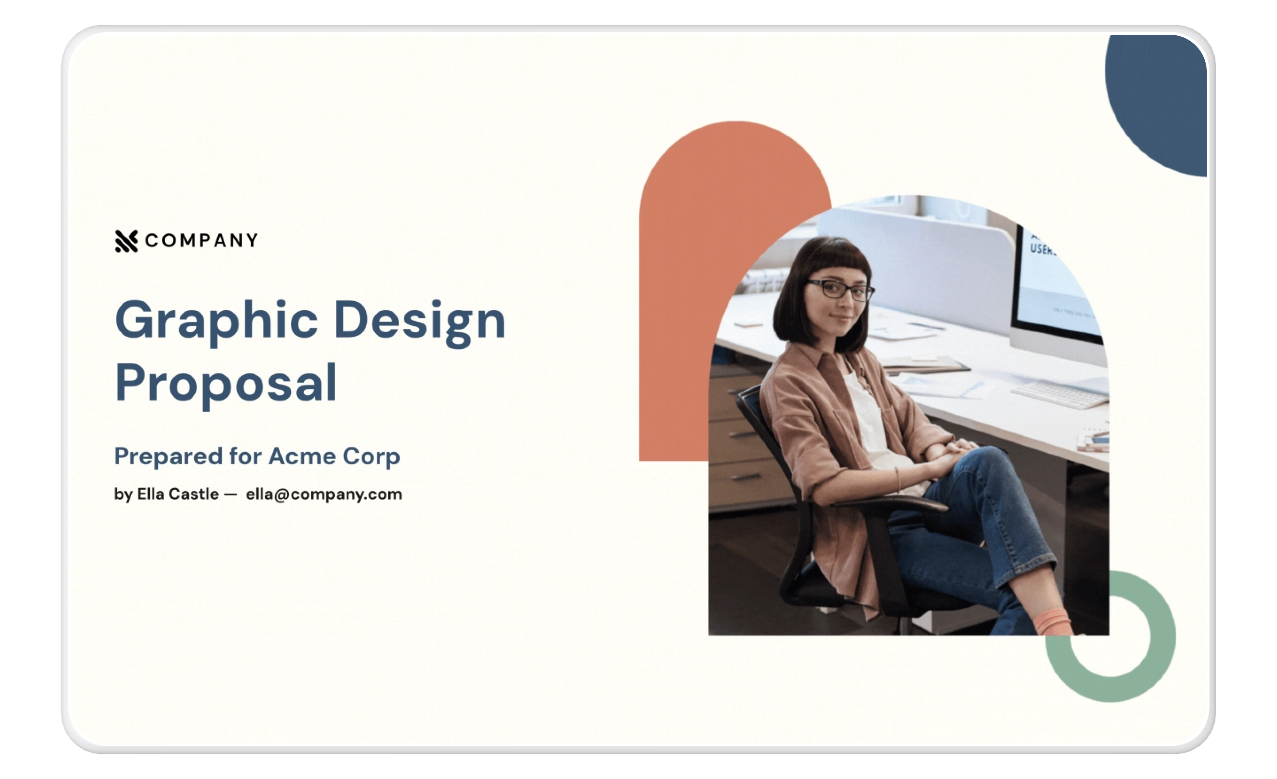 a graphic design proposal prepared for acme corp
