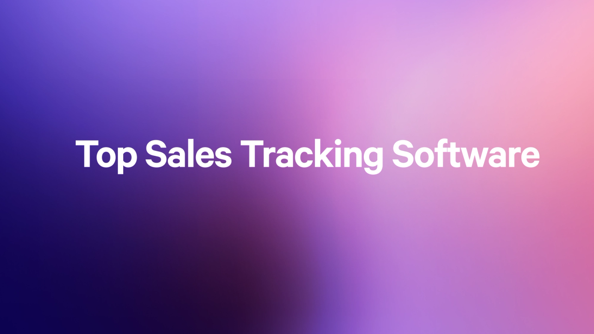 a purple background with the words top sales tracking software