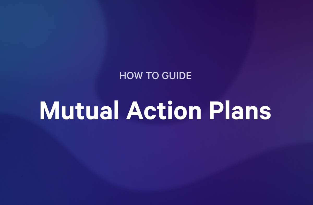 Text on a dark blue and purple gradient background reads: "HOW TO GUIDE Mutual Action Plans."