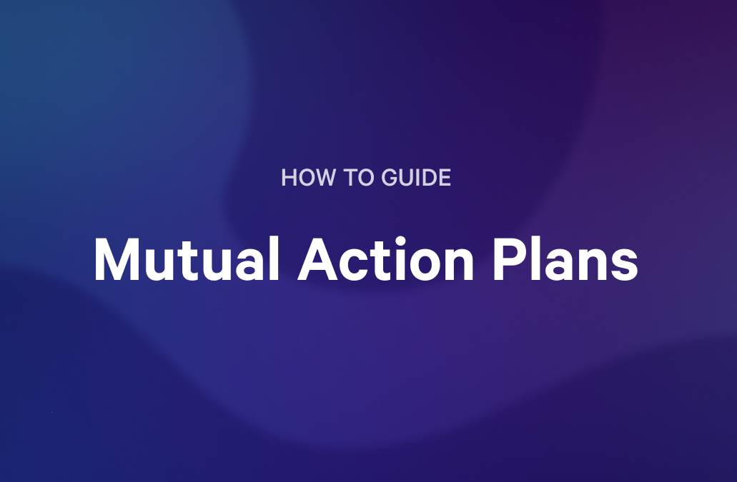 Text on a dark blue and purple gradient background reads: "HOW TO GUIDE Mutual Action Plans."