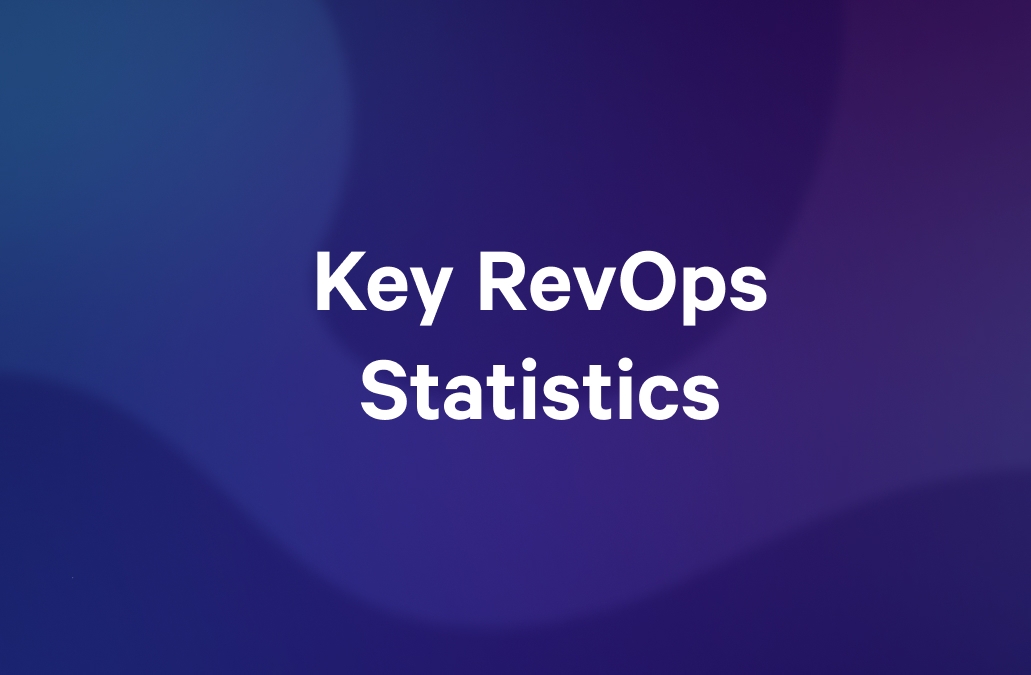 the words key revops statistics are on a purple background .