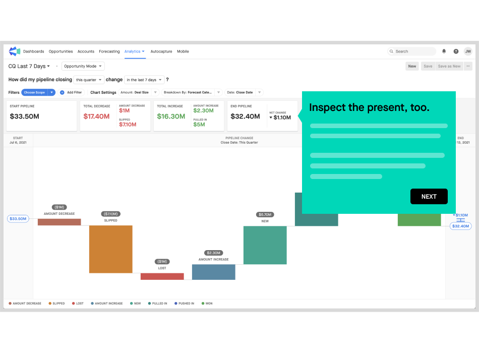 Clari's pipeline reporting