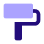 Purple paint roller icon.