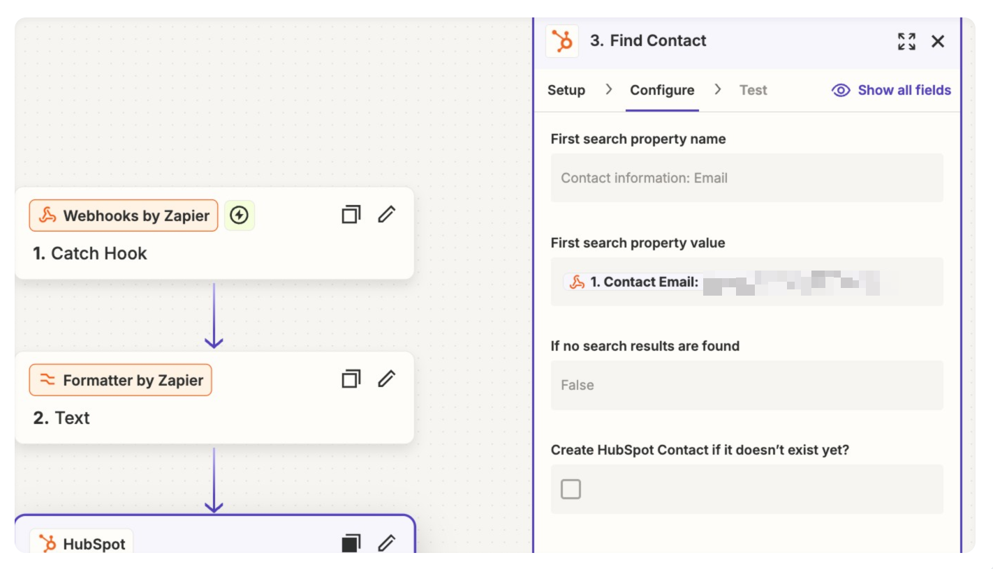 a screenshot of a webhooks by zapier app