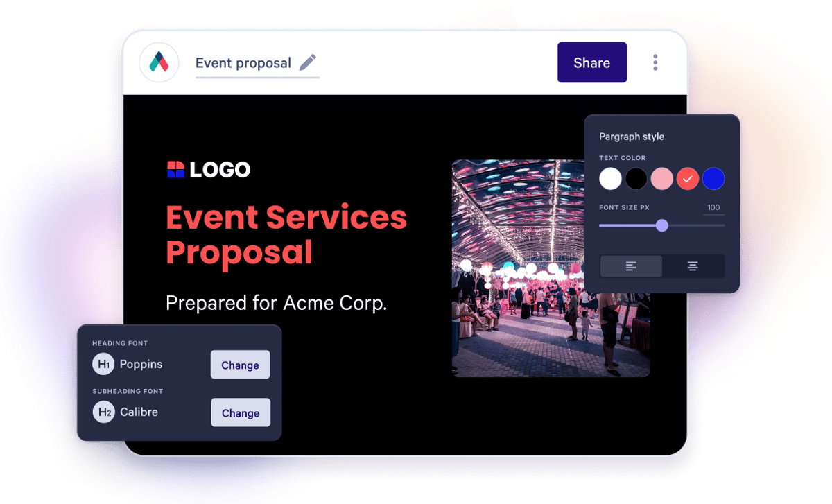 an event services proposal prepared for acme corp.