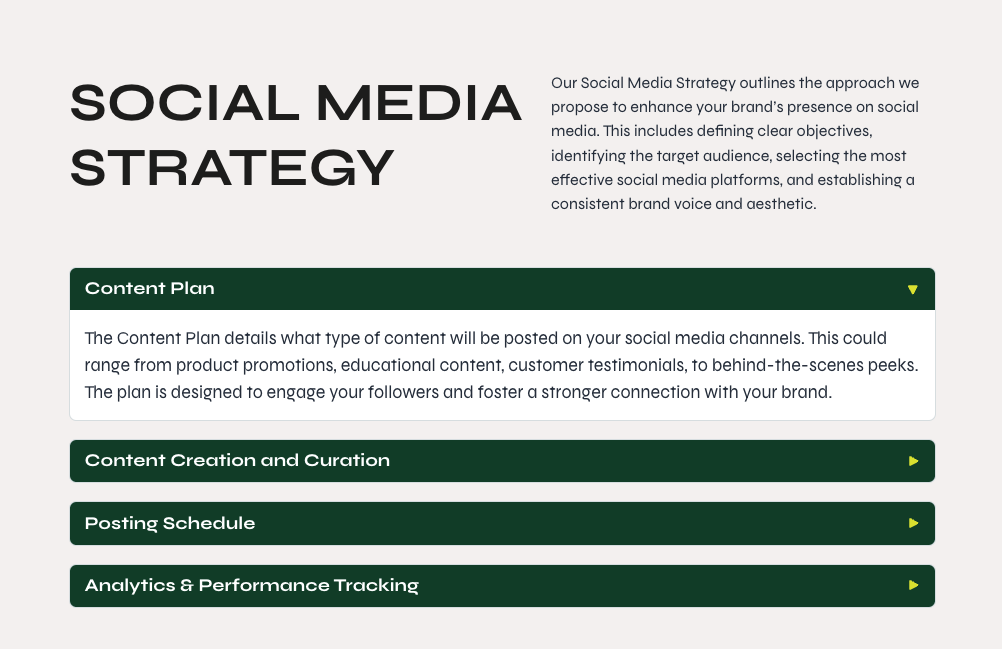 social media strategy outlines the approach we propose to enhance your brand 's presence on social media