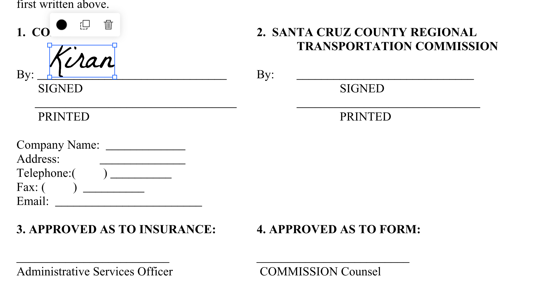 a santa cruz county regional transportation commission form