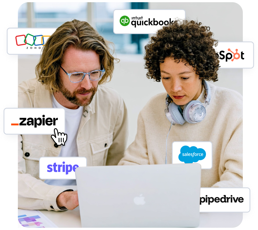 Qwilr integrates with leading CRM’s including Hubspot, Zoho, Pipedrive and Salesforce