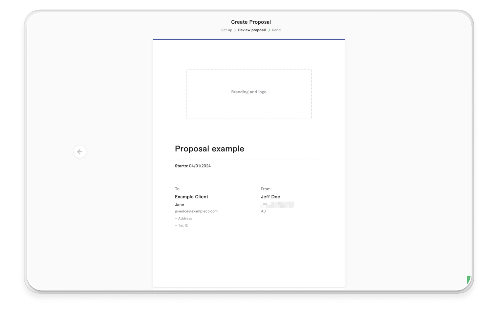 Fiverr Workplace proposal example