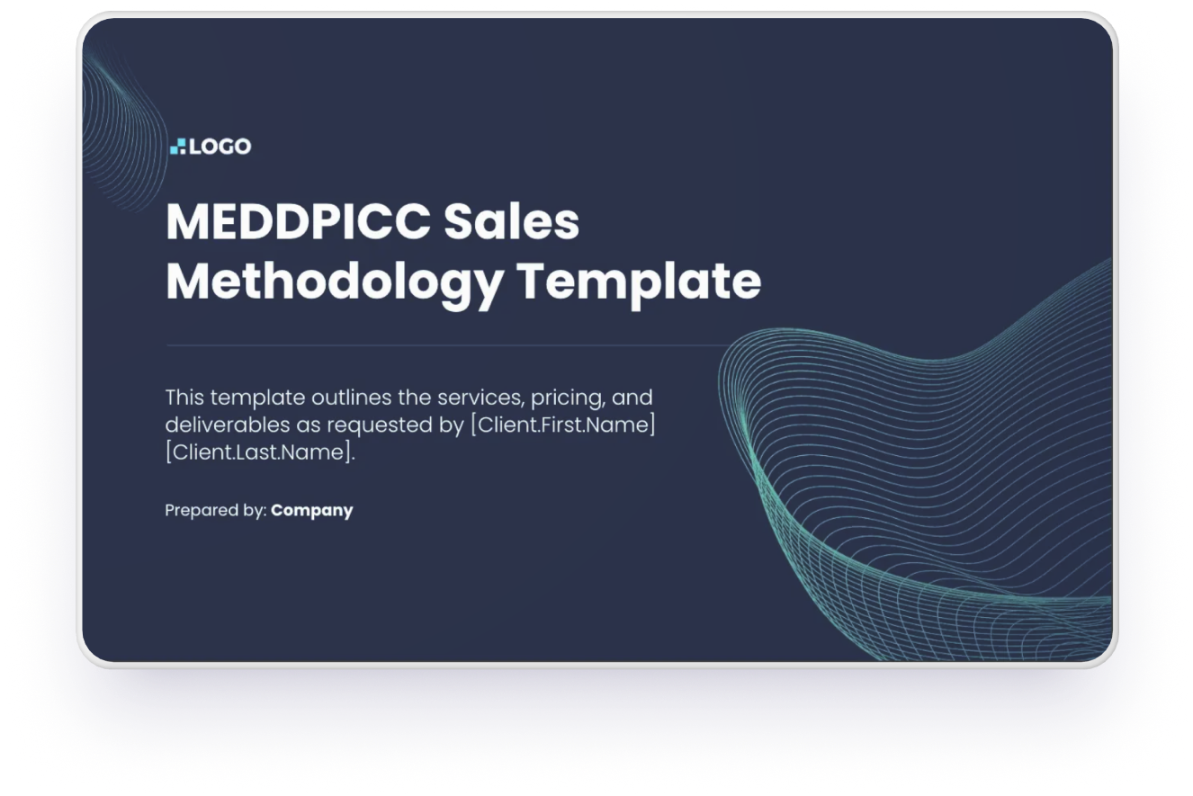 Drive urgency and qualify prospects earlier in the sales funnel with our interactive MEDDPICC Sales template