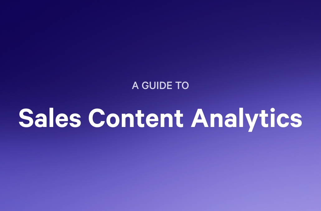 a guide to sales content analytics is written on a purple background .