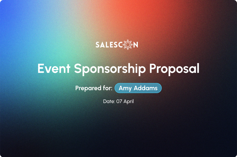 an event sponsorship proposal example