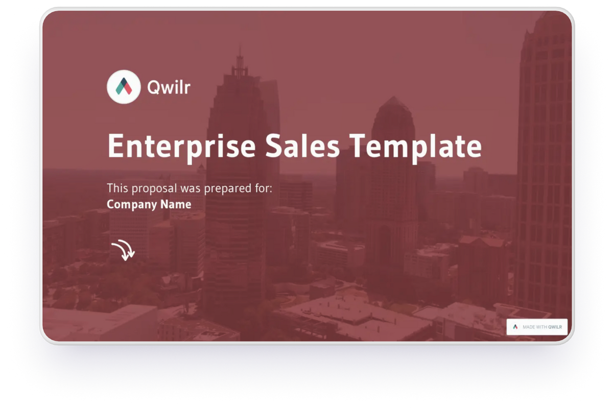 Impress the entire buying committee and manage complex enterprise sales cycles with an interactive and easy-to-use Enterprise Sales template