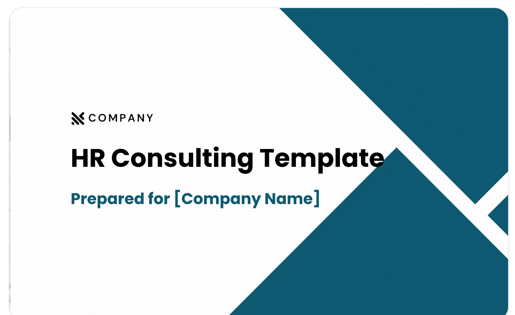 a blue and white hr consulting template for a company