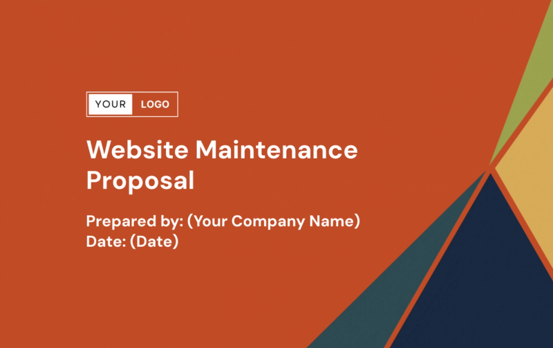 Preview of Website Maintenance Proposal Template