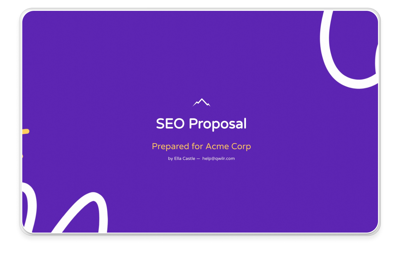 seo proposal template preview