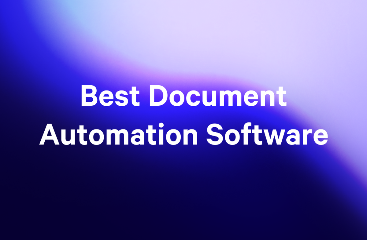 a blue background with the words best document automation software