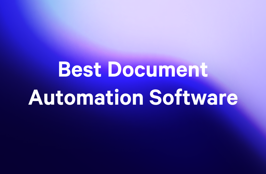 a blue background with the words best document automation software