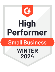 G2 High Performer (Small Business), Winter 2024 award