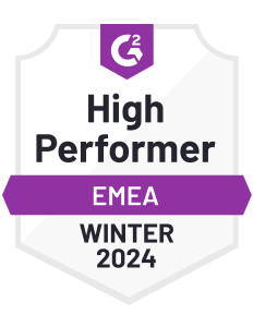 G2 High Performer (EMEA), Winter 2024 award