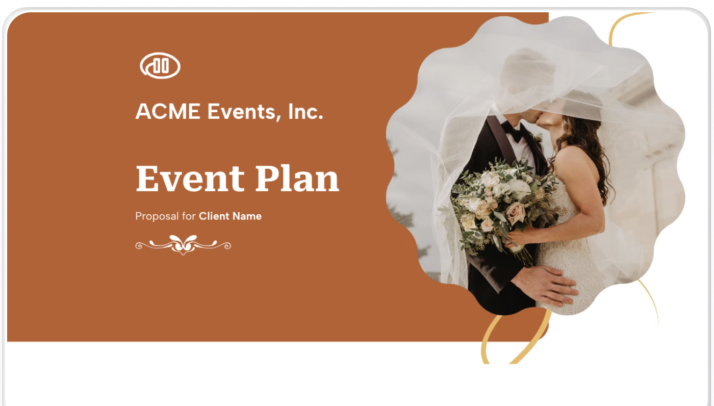 event planning template preview