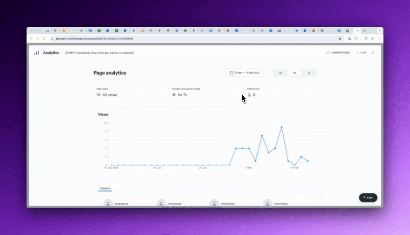 a computer screen is open to a page analytics page .