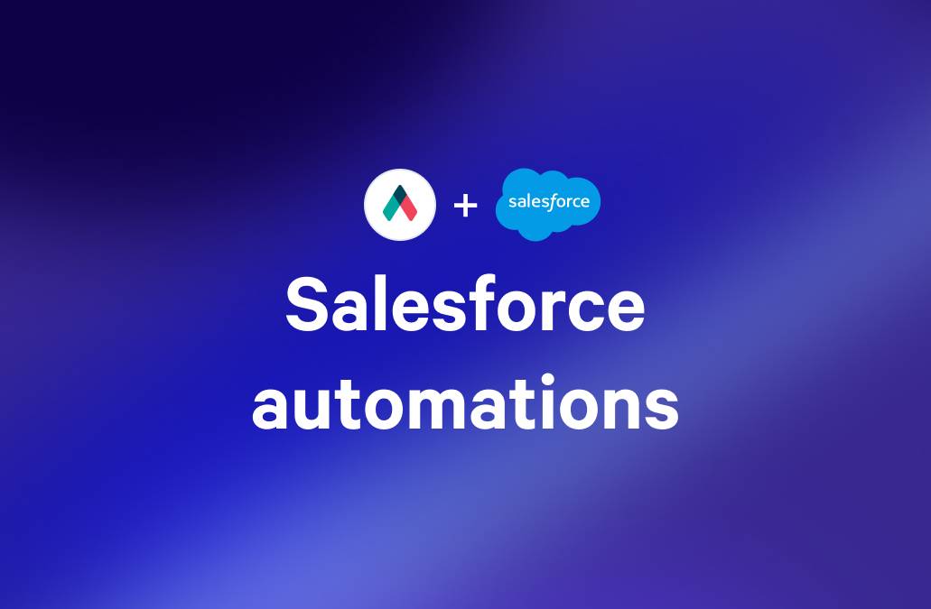 a blue background with the words `` salesforce automations '' on it .